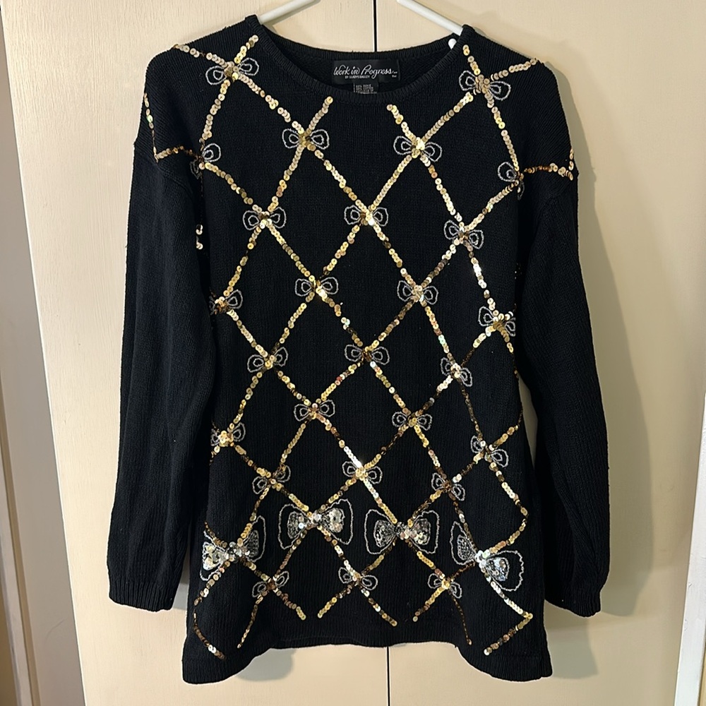 Vintage Knit Sequin Sweater
